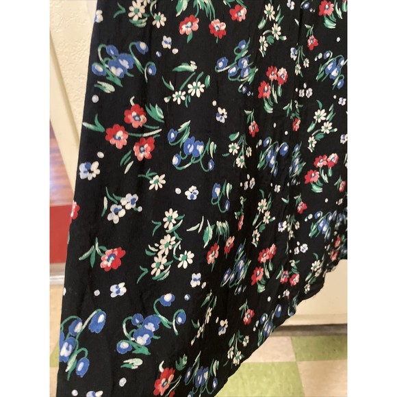 Vintage 90's The Limited Dress Small Rayon Floral button Down Skater Grunge y2k - Picture 9 of 9